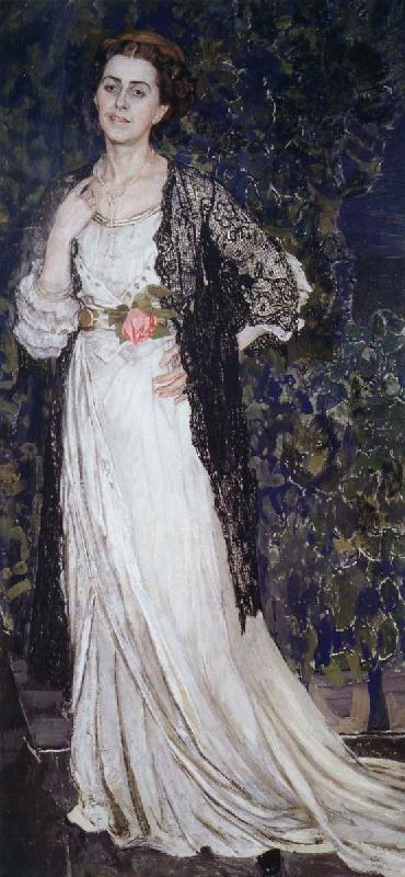 Alexander Yakovlevich GOLOVIN The Portrait of Mrs.Makovska Germany oil painting art